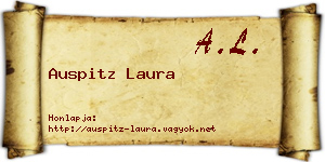 Auspitz Laura névjegykártya